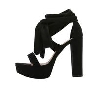 Walking Sandals For Women Large Size Suede Strap High Heels Women's Solid Color Fish Mouth Platform Bag Heel Thick Heel Sandals Women'S each Flip Flops Pool Slides (5.5)