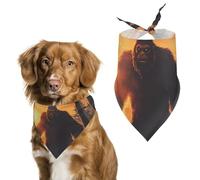 Walking Sasquatch Bigfoot Sunset Funny Dog Bandanas Puppy Triangle Scarf Washable Bib for Small Medium Large Pet