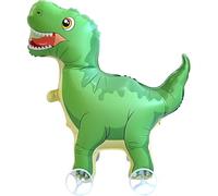 Walking Self Standing Wheels Large Dinosaur Balloons,Kids Toys Dinosaur Farm Animal Foil Balloons Children Gift Toys,Jungle Safari Animal Theme Baby Birthday Party Decorations Supplies (Green)