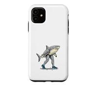 Walking Shark Human Legs Sneakers Funny Case for iPhone 11