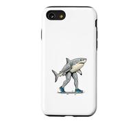 Walking Shark Human Legs Sneakers Funny Case for iPhone SE (2020) / 7/8