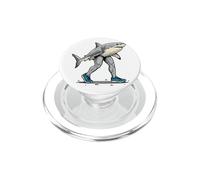 Walking Shark Human Legs Sneakers Funny PopSockets PopGrip for MagSafe