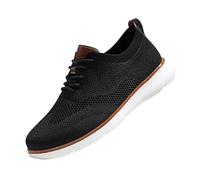Walking Shoes for Men Oxfords Lace Up Comfortable Mesh Casual Sneaker Lace Up Gym Tennis Athletic Running Shoes Slip-On Cushion Sneakers (White, 11)