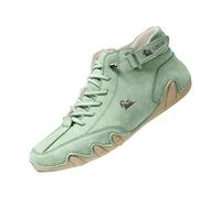 Walking Shoes for Men UK Sale Wide Fit Leisure High -Top Shoes Going Out Waterproof Fashion Short Boots Flat Shoes Pull On Mens Lace Up Shoes Mid Calf Anti Slip Low Heel Outdoor Hiking Booties