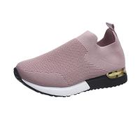 Walking Shoes for Women UK Sneakers Orthopedic Diabetic Comfortable Arch Support Ladies Slip on Trainers Comfy Womens Orthopaedic Women's Knitted Mesh Loafers Plantar Fasciitis Shoe