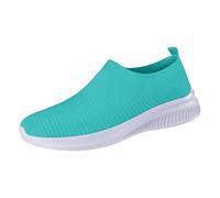 Walking Shoes for Womens Slip on Sock Sneakers Breathable Sports Runing Mesh Loafers Casual Comfortable Non Slip Work Shoes Arch Support Trainers Green