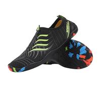 Walking Shoes Men's Lightweight Comfortable Casual Sandals for Men and Women, Beach Walks, Gym, Sports Sole, Lightweight Stripes, Letter Print, Fashion Shoes 97 Men's Black, Green, 35 EU