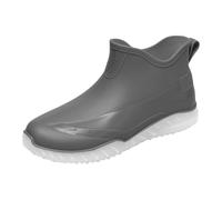 Walking Shoes Men's Lightweight Men's Rain Boots Water Shoes Top Rubber Shoes Casual Outdoor Work Fishing Car Washing Kitchen Non-Slip Overshoes Rain Boots, gray, 9 UK