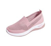 Walking Shoes Women's Black Slip-On Shoes Women's Trainers Platform Sports Shoes Slip On Walking Shoes Soft Sole Orthopaedic Soft Lightweight Low Shoes Mesh Fabric Shoes Comfortable Health Shoes, pink