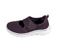 Walking Shoes Women's Flat Mary Jane Shoes Wide Toe Diabetic Shoes | Slip-on trainers, comfortable health shoes for seniors, mesh sports shoes, lightweight, breathable walking shoes for leisure