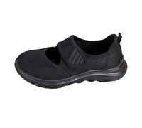 Walking Shoes Women's Flat Mary Jane Shoes Wide Toe Diabetic Shoes | Slip-on trainers, comfortable health shoes for seniors, mesh sports shoes, lightweight, breathable walking shoes for leisure