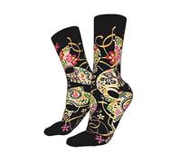 Walking Socks Day Of The Dead Sugar Skull Men’S Socks Soft Work Socks Recycled Office Socks For Runing Baseball Trekking 40Cm