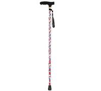 walking stick Aluminium Crutches For The Elderly With Light Telescopic Walking Stick For The Elderly Printed Single-leg Non-slip Walking War