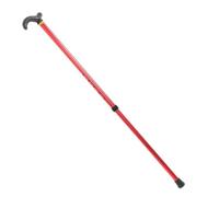 Walking Stick Aluminum Alloy Adjustable for Hiking and Daily Support | Non Slip Traction, Fits Different Heights, Red Finish, for Elderly Users on Gravel Paths and Uneven Terrain