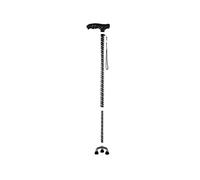 Walking Stick, Cane Fracture Crutch Three Legged Elderly Four Lightweight Non-Slip Multifunctional Eight(Black)