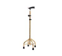 Walking Stick, Crutch Cane for The Elderly Four-Legged Eight Lightweight(Gold)
