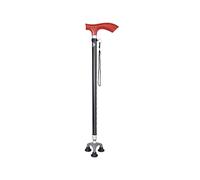 walking stick Crutches For The Elderly Non-slip Three-legged Elderly Crutch Stick Solid Wood Cane Wooden Handle Adjustable Telescopic Aid(Schwarz)