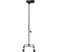Walking Stick/Crutches Lightweight Stainless Steel Canes with Ergonomic Handle 9 Adjustable Height Levels for Elderly Men Or Women Disabled Cane with 4 Legs Non-Slip Base Max