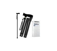 Walking Stick, Easy Adjustable Height Folding Extendable Walking Cane, Lightweight Flexible and Durable Walking Aid Mobility Aid Collapsible Walking