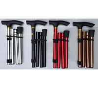 Walking Stick Easy Adjustable Height Folding Extendable Walking Cane, Lightweight Flexible and Durable Mobility Aid, Collapsible Walking Stick by VapourOn (Red)