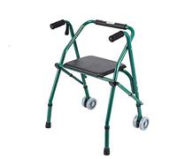 Walking Stick, Elderly Folding Walker with Seat Plate, Elderly Aluminum Four-Legged Cane, Stroke Rehabilitation Walker, Walker Beautiful Scenery
