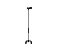 Walking Stick, Elderly Quadrangular Cane Aluminium Alloy Lightweight Retractable Non-Slip Hiking Stick(A)
