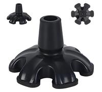 Walking Stick Ferrules, Standing Cane Tip 19 mm 6 Point Practical Walking Stick Rubber Ends Black Ferrules for Walking Daily Mobility Assistance Traveling on Uneven Paths