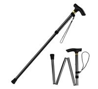 Walking Stick, Folding Extendable Walking Cane, Lightweight Flexible and Durable Walking Stick, Travel Walking Cane, Portable Cane for hiking and trekking, for seniors, adults, men and women (Black)
