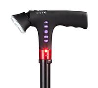 Walking Stick - Folding Walking Stick with LED Light | LED Light Alarm, Alarm and Cane Light Lights, Adjustable Lightweight Walking Stick for Men and Women with LED Radio Alarm LED