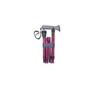 Walking Stick Gel Handled, Red Crackle