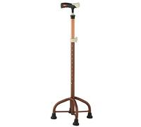 Walking Stick, Multifunctional, Lightweight, Adjustable for The Elderly, Large Four-Legged Telescopic Cane(Brown,Large Four Legged)