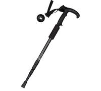 Walking Stick Telescopic Hiking Sticks Adjustable Walking Canes Trekking Poles with Wrist Strap for Ladies Women Men Elderly Seniors(Black)
