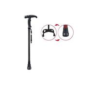 Walking Stick with LED Light And 2 Non-Slip Bases Ergonomic Handle Adjustable Height Crutches
