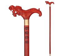 Walking Stick Wooden Leading The Elderly Cane Redwood Crutches Non-Slip Solid Wood Handle powerfully
