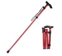 Walking Sticks for Men and Women, Lightweight Foldable Extendable Walking Aid, Mobility Aid, Collapsible & Comfortable Grip Durable T Handles, Aluminium Walking Canes (Red)