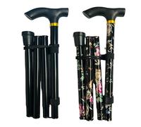 Walking Sticks, Set of 2, Easy Adjustable Height, Foldable, Lightweight, Flexible and Durable, Walking Aid, Mobility Aid, Collapsible Walking Stick