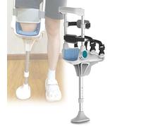 Walking Sticks, The Hands Free Knee Alternative to Crutches, Adjustable Height Knee Walker, Leg Knee Mobility Support for Elderly Injury Ankle Fracture(Right Leg)