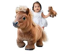 Walking Stuffed Horse - Electric Moving Plush Toy, Interactive Pet Horse for Kids | Educational Development Toy for Boys & Girls, Ideal for Pretend Play, Motor Skills Training & Engaging Indoor Fun