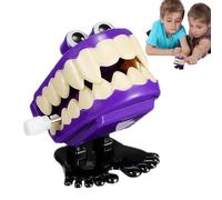 Walking Teeth Novelty - Chattering Joke Toy, Amusing Desk Ornament | Gag Teeth Prop, Humorous Wind Up Knickknack For Party Celebration Entertainment During Playful Events And Office Decoration Fun