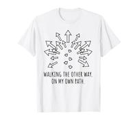 Walking The Other Way Minimalist Aesthetic T-Shirt