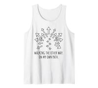 Walking The Other Way Minimalist Aesthetic Tank Top