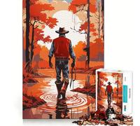 Walking Through A Swamp Jigsaw Puzzles1000 Pieces Recall Skill Fun Professional Grade Cutting Thoughtful Gift for Mind Activity (38x26cm)