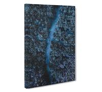 Walking Through the Forest Canvas Print | Gallery Wrapped 30mm Frame Wall Art | 30x20 inches | Ready to Hang | Abstract Landscape Picture | Living Room Bedroom Lounge Office