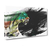 Walking Tiger V2 Canvas Print | Gallery Wrapped 30mm Frame Wall Art | 30x20 inches | Ready to Hang | Modern Animals Picture | Living Room Bedroom Lounge Office