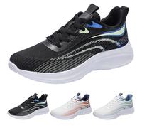 Walking Trainers Men Lightweight Comfy Outdoor Shoes Casual Sneakers with Orthopedic Arch Support Walking Fitness Gym Sports Shoes for Men Breathable Business Slip On Hike Footwear Black