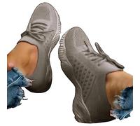 Walking Trainers Womens Breathable Mesh Walking Trainers with Integrated Arch Bandage Provides Dynamic Support That Moves with Your Burgundy Women