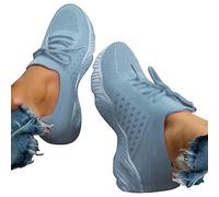 Walking Trainers Womens Breathable Mesh Walking Trainers with Integrated Arch Bandage Provides Dynamic Support That Moves with Your Girls Blue
