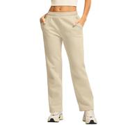 Walking Trousers for Women UK Elasticized Flexi Stretch Mid Waist Palazzo Pant with Pocket Elegant Loose Plain Fit Regular Trouser Wide Leg Casual Holiday Comfy Women's Pants Beige