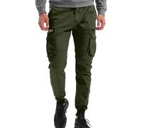 Walking Trousers Men UK Multi Pockets Cargo Trousers Leisure Drawstring Waist Military Joggers Hiking Tactical Work Jogging Tracksuit Elastic Cuffed Army Outdoor Bottom Combat Fishing Climbing Pants
