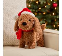 Walking, Wagging & Singing Brown Poodle Dog